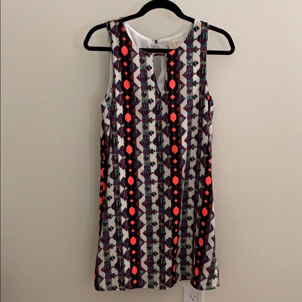 Sleeveless retro print dress